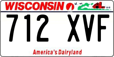 WI license plate 712XVF