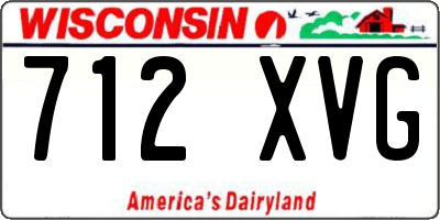 WI license plate 712XVG