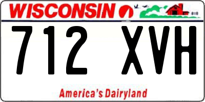 WI license plate 712XVH