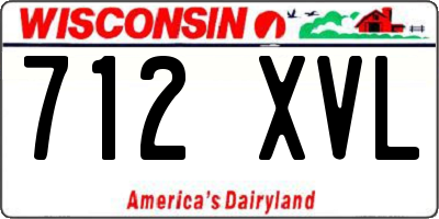 WI license plate 712XVL