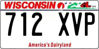 WI license plate 712XVP