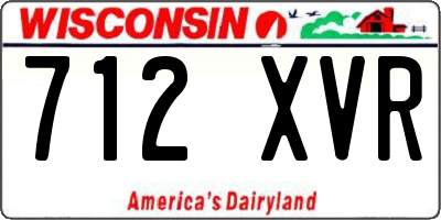 WI license plate 712XVR