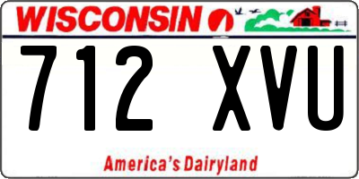 WI license plate 712XVU