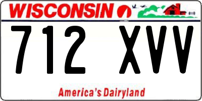 WI license plate 712XVV