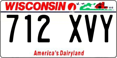 WI license plate 712XVY