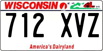WI license plate 712XVZ