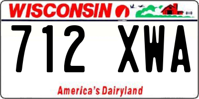 WI license plate 712XWA