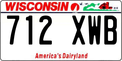 WI license plate 712XWB