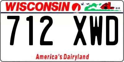 WI license plate 712XWD
