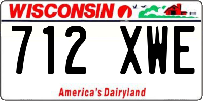 WI license plate 712XWE
