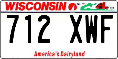 WI license plate 712XWF