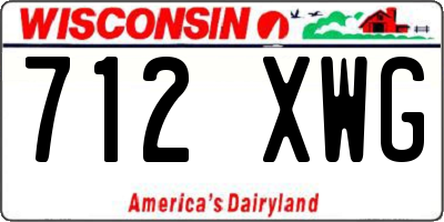 WI license plate 712XWG