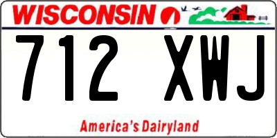 WI license plate 712XWJ