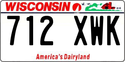 WI license plate 712XWK
