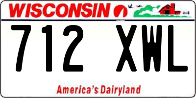 WI license plate 712XWL