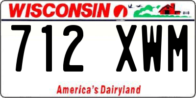 WI license plate 712XWM