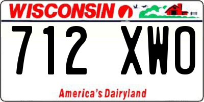 WI license plate 712XWO