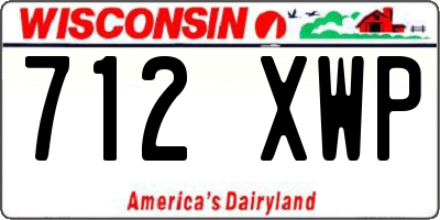 WI license plate 712XWP