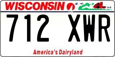 WI license plate 712XWR