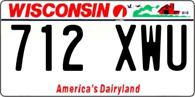 WI license plate 712XWU