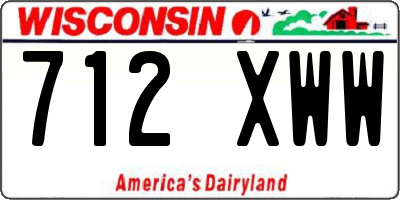 WI license plate 712XWW