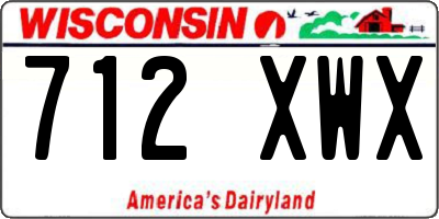 WI license plate 712XWX
