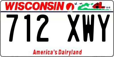 WI license plate 712XWY