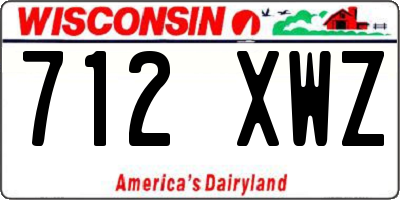 WI license plate 712XWZ