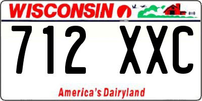 WI license plate 712XXC