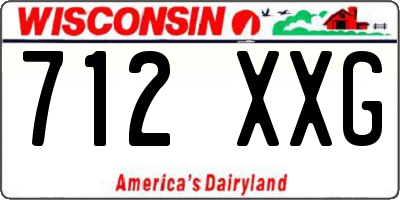 WI license plate 712XXG