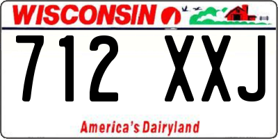 WI license plate 712XXJ