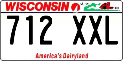 WI license plate 712XXL
