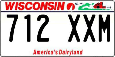 WI license plate 712XXM