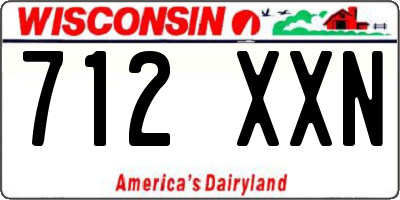 WI license plate 712XXN