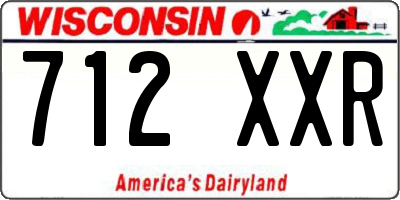 WI license plate 712XXR
