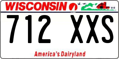 WI license plate 712XXS