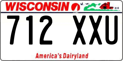 WI license plate 712XXU