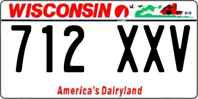 WI license plate 712XXV