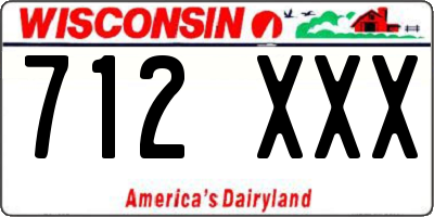 WI license plate 712XXX