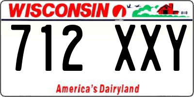 WI license plate 712XXY