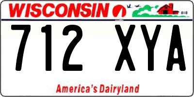 WI license plate 712XYA