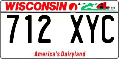 WI license plate 712XYC