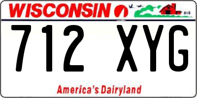 WI license plate 712XYG
