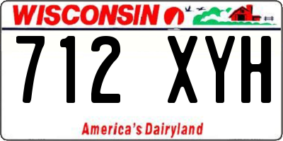 WI license plate 712XYH