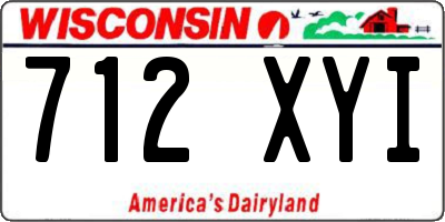 WI license plate 712XYI