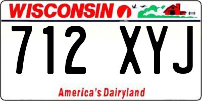 WI license plate 712XYJ