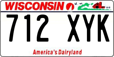WI license plate 712XYK