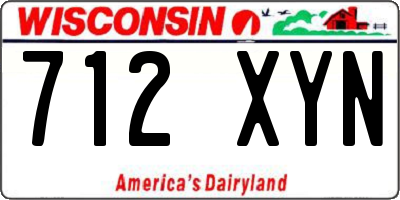 WI license plate 712XYN