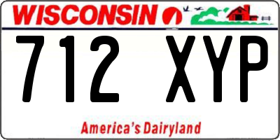 WI license plate 712XYP