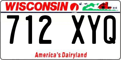 WI license plate 712XYQ